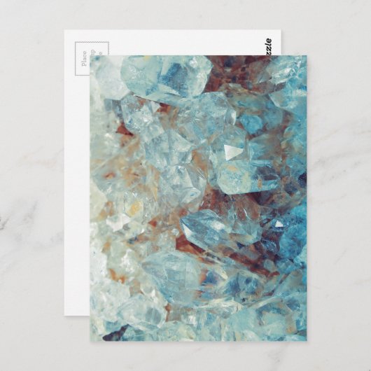 Carte Postale Crystal Quartz bleu paradisiaque (Devant / Derrière)