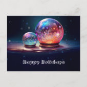 Carte Postale Crystal Snowballs Christmas Holiday Postcard (Devant)