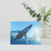 Carte Postale Crystal Whale Art (Debout devant)