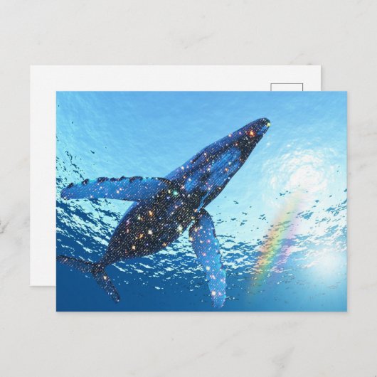 Carte Postale Crystal Whale Art (Devant / Derrière)
