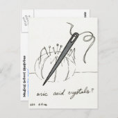 Carte postale Crystals Acide Urique (Devant / Derrière)