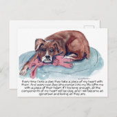 Carte Postale cs.82 aquarelle peinture pup et perte de guérison (Devant / Derrière)