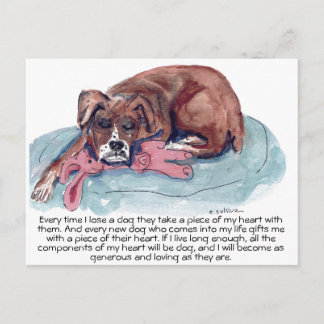 Carte Postale cs.82 aquarelle peinture pup et perte de guérison
