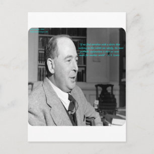 Carte Postale CS Lewis & "D'autres mondes" Citation