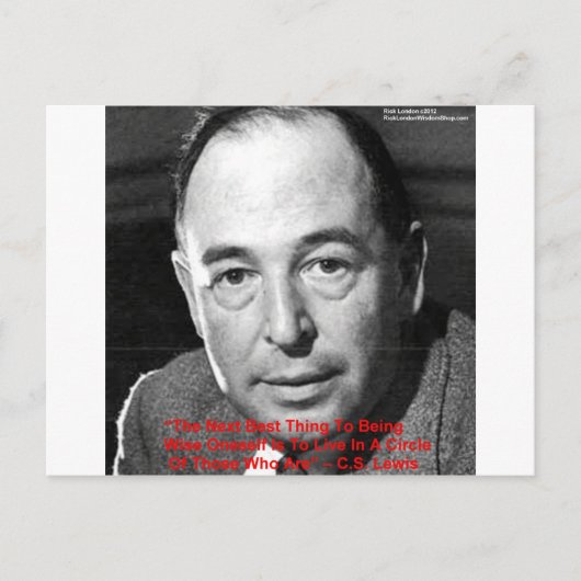Carte Postale CS Lewis "Surround Yourself" Citations de sagesse (Devant)