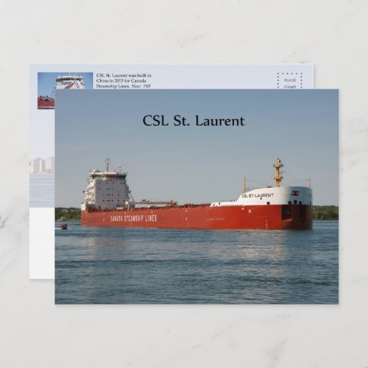Carte postale CSL St-Laurent (Devant / Derrière)