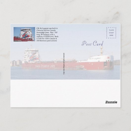 Carte postale CSL St-Laurent (Dos)