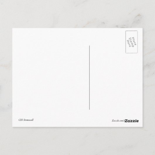 Carte Postale CSS Stonewall (Dos)