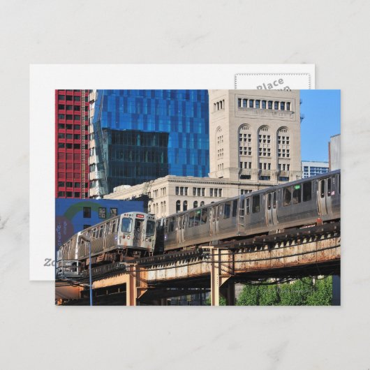 Carte Postale CTA rapid transit Orange Line and Green Line (Devant / Derrière)