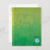 Carte Postale CTC International - Elephant (Devant / Derrière)