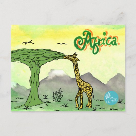 Carte Postale CTC International - Giraffe (Devant)