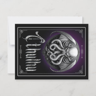 Carte Postale Cthulhu Halloween monstre d'horreur