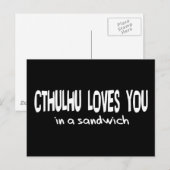 Carte Postale Cthulhu t'aime (Devant / Derrière)