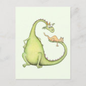 Carte Postale Cuando un dragón encuentra un gato en su cola (Devant)