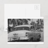 Carte Postale Cuba Car (Devant / Derrière)