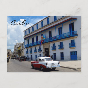 Carte Postale Cuba Classic Car Architecture Colorée