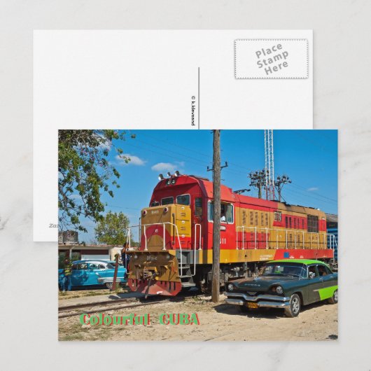 Carte Postale Cuba coloré (Devant / Derrière)