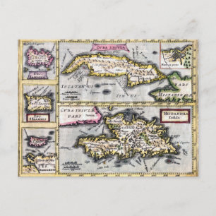 Carte postale Cuba et Hispaniola