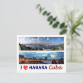 Carte Postale Cuba - J'aime La Havane - (Debout devant)