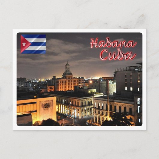 Carte Postale Cuba - La Havane de Nuit - (Devant)