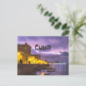 Carte Postale Cuba La Havane La Nuit (Debout devant)