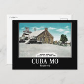 Carte Postale Cuba, Missouri, Rte 66, Vintage (Devant / Derrière)