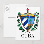 Carte Postale CUBA - symbole/blason/drapeau/couleurs/emblème (Devant / Derrière)