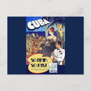 Carte Postale Cuba vintage si près si vite voyage
