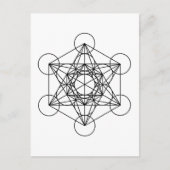 Carte Postale Cube de Metatron (blanc) (Devant)