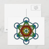 Carte Postale Cube de Metatron (couleur 1) (Devant / Derrière)