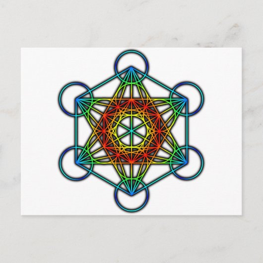 Carte Postale Cube de Metatron (couleur 1) (Devant)