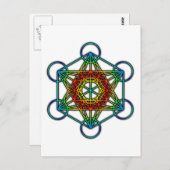 Carte Postale Cube de Metatron (couleur 1) (Devant / Derrière)