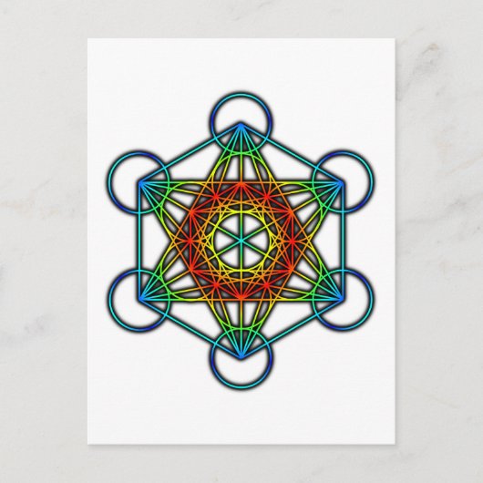 Carte Postale Cube de Metatron (couleur 1) (Devant)