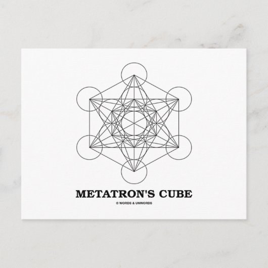 Carte Postale Cube de Metatron (Géométrie Sacrée) (Devant)