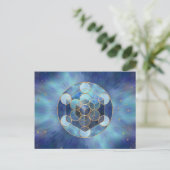 Carte Postale Cube de Metatron Géométrie Sacrée (Debout devant)
