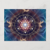 Carte Postale Cube de Metatron - Merkabah - Géométrie sacrée (Devant)