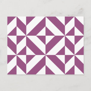 Carte Postale Cube Déco géométrique violet chaud