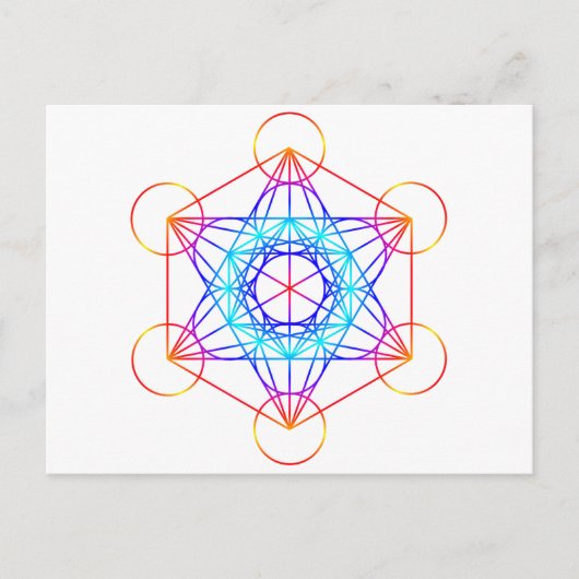 Carte Postale Cube Metatron (Couleur 2) (Devant)
