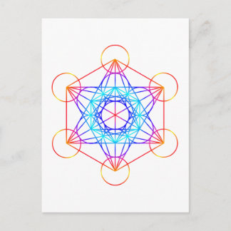 Carte Postale Cube Metatron (Couleur 2)