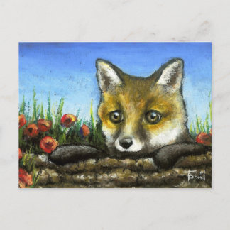Carte Postale Cube renard