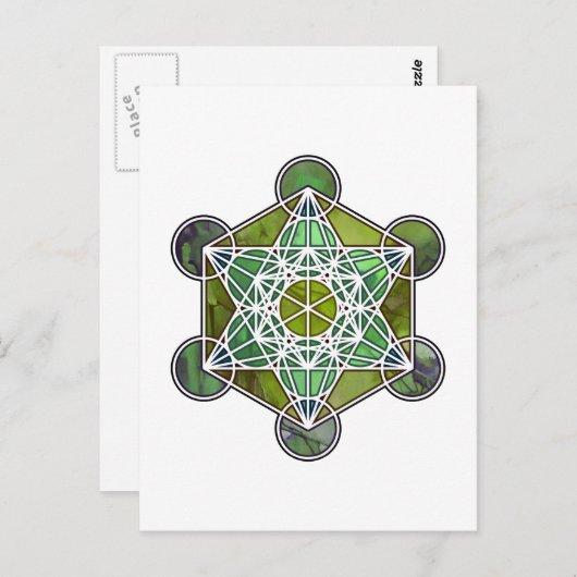 Carte Postale CubeMetatronVert (Devant / Derrière)