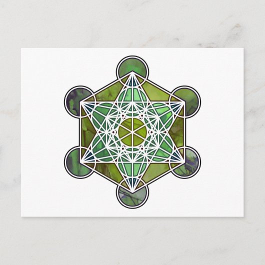 Carte Postale CubeMétatronVert (Devant)