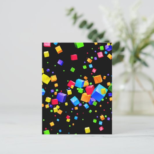 Carte Postale Cubes colorés 2 (Debout devant)
