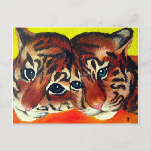 Carte Postale Cubes de tigre (Devant)