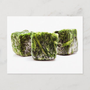 Carte Postale Cubes d'épinards congelés