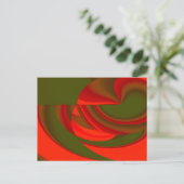Carte Postale Cubiste rouge et vert Abstrait (Debout devant)