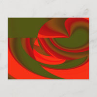 Cubiste rouge et vert Abstrait