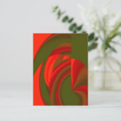 Carte Postale Cubiste rouge et vert Abstrait (Debout devant)