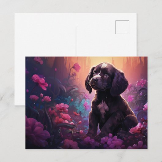 Carte postale Cuddly Canine (Devant / Derrière)