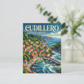 Carte Postale Cudillero Espagne (Debout devant)